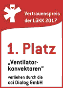 Vertrauenspreis der LueKK 2017 - Ventilatorkonvektoren - 1. Platz